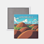 Chocolate Hills Bohol Philippines Travel Magneet (Voorkant / Achterkant)