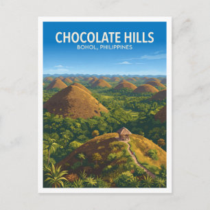 Chocolate Hills, Carmen Filipijnen Briefkaart