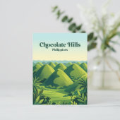 Chocolate Hills Filipijnen Briefkaart (Staand voorkant)