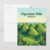 Chocolate Hills Filipijnen Briefkaart (Voorkant / Achterkant)