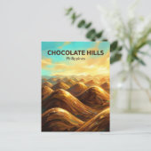 Chocolate Hills Filipijnen Briefkaart (Staand voorkant)