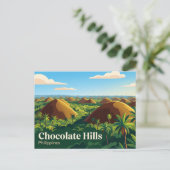 Chocolate Hills Filipijnen Briefkaart (Staand voorkant)