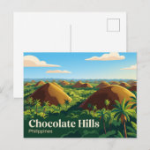 Chocolate Hills Filipijnen Briefkaart (Voorkant / Achterkant)