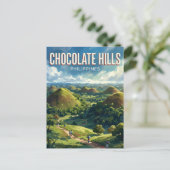 Chocolate Hills Filipijnen Briefkaart (Staand voorkant)
