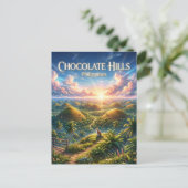 Chocolate Hills Filipijnen Briefkaart (Staand voorkant)