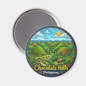 Chocolate Hills Filipijnen Magneet (Voorkant / Achterkant)