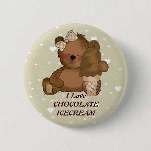 Chocolate Ice Cream Beer Button