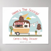 Chocolate Ice Cream Camper Neutraal Baby shower Poster (Voorkant)