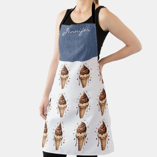 Chocolate Ice Cream Cone All-Over Print Schort (Insitu)