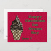 Chocolate Ice Cream Day June 7 Briefkaart (Voorkant / Achterkant)