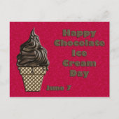 Chocolate Ice Cream Day June 7 Briefkaart (Voorkant)