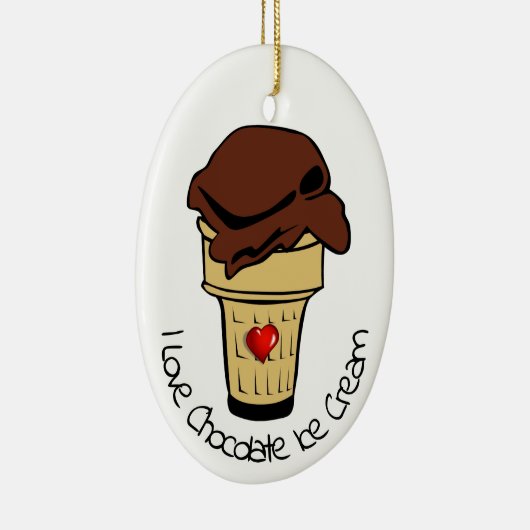 Chocolate Ice Cream Day Keramisch Ornament (Rechts)