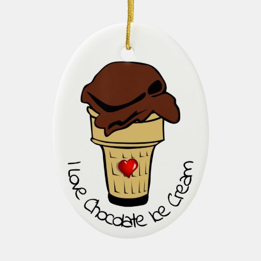 Chocolate Ice Cream Day Keramisch Ornament (Voorkant)