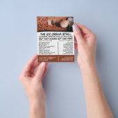 Chocolate Ice Cream, Ice Cream Parlor Adverteren Flyer (Hand)