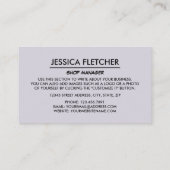 Chocolate Ice Cream, Ice Cream Parlor Visitekaartje (Achterkant)