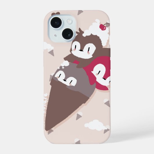 Chocolate ice cream？ iPhone 15 case (Achterkant)