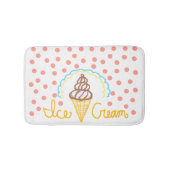 Chocolate Ice Cream Polka Dots Dream Badmat (Voorkant)