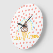 Chocolate Ice Cream Polka Dots Dream Grote Klok (Hoek)