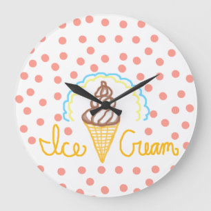 Chocolate Ice Cream Polka Dots Dream Grote Klok
