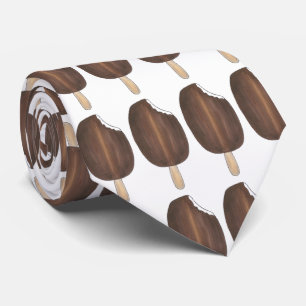 Chocolate Ice Cream Pop Popsiche Print Foodie Stro Stropdas