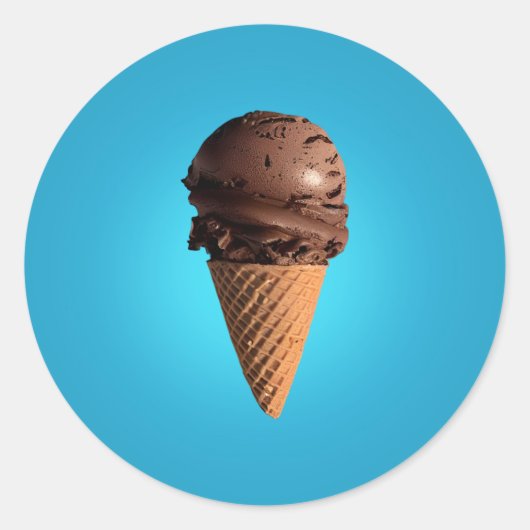 Chocolate Ice-Cream Ronde Sticker (Voorkant)