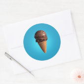 Chocolate Ice-Cream Ronde Sticker (Envelop)