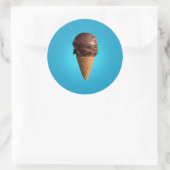 Chocolate Ice-Cream Ronde Sticker (Tas)