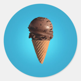 Chocolate Ice-Cream Ronde Sticker