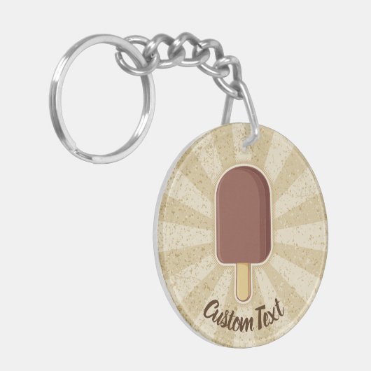 Chocolate Ice Cream Stick Sleutelhanger (Voorkant Links)
