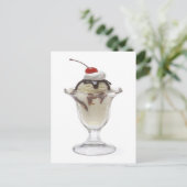 Chocolate Ice Cream Sundae Briefkaart (Staand voorkant)