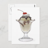 Chocolate Ice Cream Sundae Briefkaart (Voorkant / Achterkant)