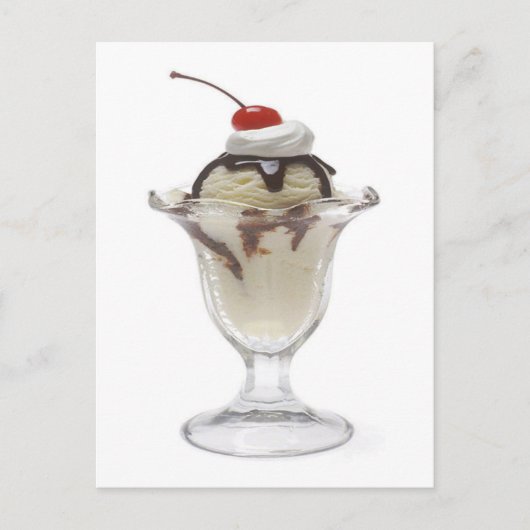 Chocolate Ice Cream Sundae Briefkaart (Voorkant)