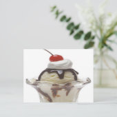 Chocolate Ice Cream Sundae Briefkaart (Staand voorkant)