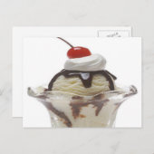 Chocolate Ice Cream Sundae Briefkaart (Voorkant / Achterkant)