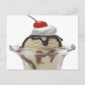 Chocolate Ice Cream Sundae Briefkaart (Voorkant)