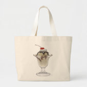 Chocolate Ice Cream Sundae Grote Tote Bag (Voorkant)
