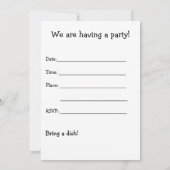 Chocolate Ice Cream Sundae Party-uitnodiging Kaart (Achterkant)