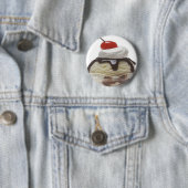 Chocolate Ice Cream Sundae Ronde Button 5,7 Cm (In situ)