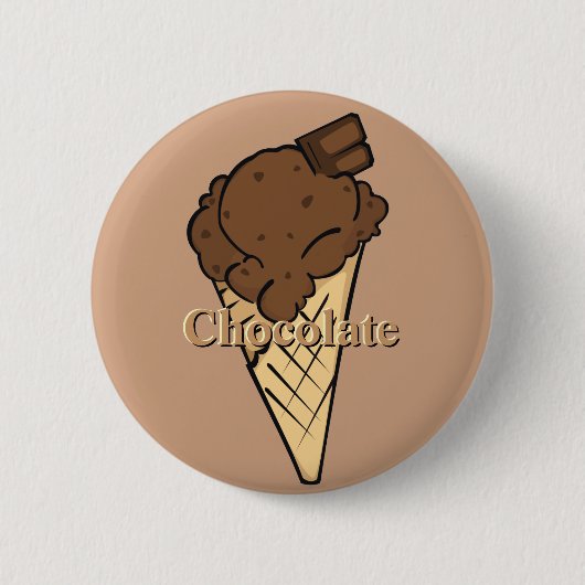 Chocolate Icecream Button (Voorkant)
