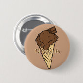 Chocolate Icecream Button (Voorkant /achterkant)