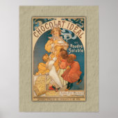 Chocolate Ideal Vintage French Beverage Poster (Voorkant)