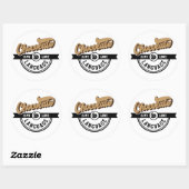 Chocolate is mijn liefdestaal ronde sticker (Vel)