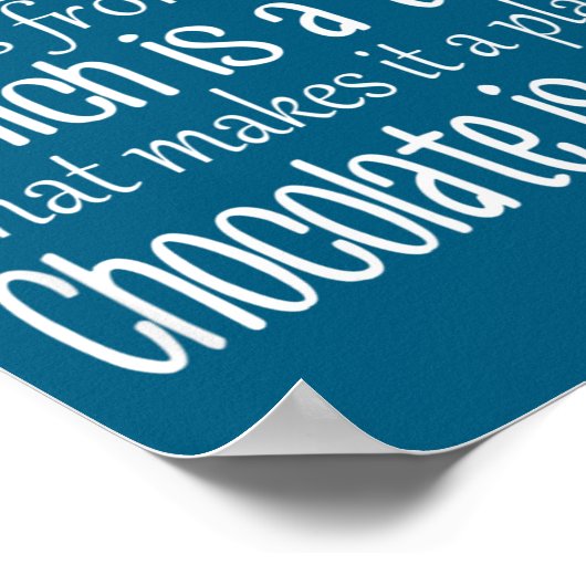 Chocolate Is Salad Funny Diet Quote  Poster (Hoek)