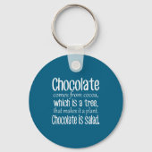 Chocolate Is Salad Funny Diet Quote  Sleutelhanger (Voorkant)