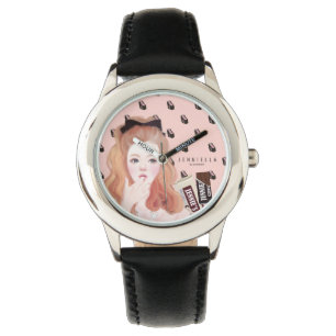 Chocolate Jennie lederen riethorloge Horloge