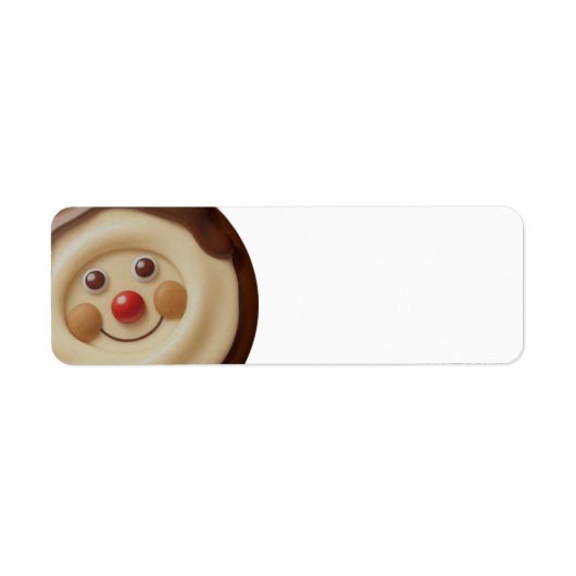 Chocolate Jolly Cookie-/Retouradreslabel Etiket (Voorkant)