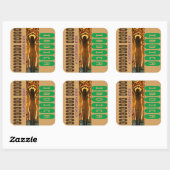 CHOCOLATE KONINGIN INDICA VIERKANTE STICKER (Vel)