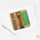 CHOCOLATE KONINGIN INDICA VIERKANTE STICKER (Envelop)
