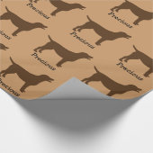 Chocolate Lab Aangepast inpakpapier (Hoek)