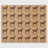 Chocolate Lab Aangepast inpakpapier (Vlak)